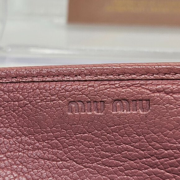 Miu Miu Two-Tone Pink Leather Long Wallet - Picture 8 of 12
